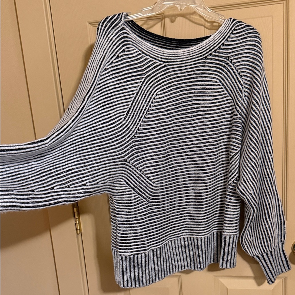 Striped Black and White Women's Sweater
